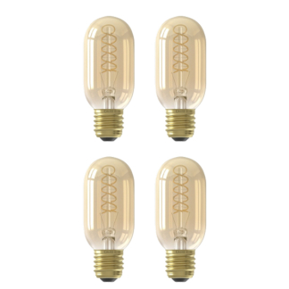 Calex LED lamp E27 | Buis | Calex - 4 stuks (3.8W, 250lm, 2100K, Dimbaar, Goud) 1001000300 V170202493 - 