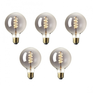 LED lamp E27 | Globe | Calex (4W, 136lm, 1800K, Dimbaar, 5 stuks)