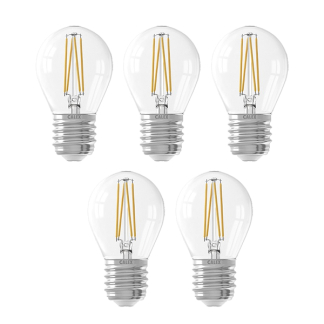 Calex LED lamp E27 | Kogel | Calex | 5 stuks (4W, 470lm, 2700K, Dimbaar)  V170202386 - 
