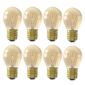 LED lamp E27 | Kogel | Calex | 8 stuks (4W, 136lm, 1800K, Dimbaar)