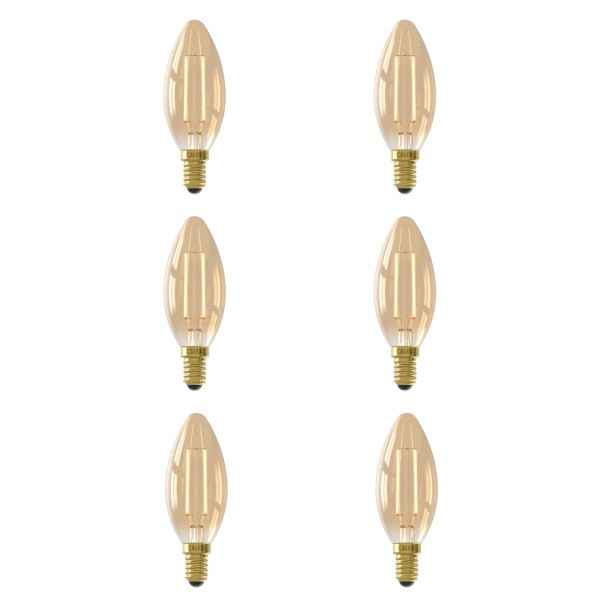 Calex Led lamp E14 | Kaars | Calex | 6 stuks (3.5W, 250lm, 2100K, Dimbaar) 1101005200 V170203704 - 1