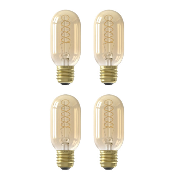 Calex Led lamp E27 | Buis | Calex | 4 stuks (3.8W, 250lm, 2100K, Dimbaar, Goud) 1001000300 V170202493 - 1