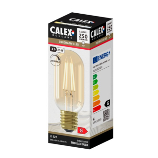 Calex Led lamp E27 | Buis | Calex (3.5W, 250lm, 2100K, Dimbaar, Goud) 1101003900 K170202494 - 3