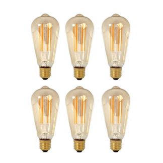 Led lamp E27 | Edison | Calex | 6 stuks (3.5W, 250lm, 2100K, Dimbaar)
