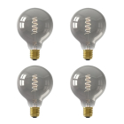 Calex Led lamp E27 | Globe | Calex | 4 stuks (4W, 136lm, 1800K, Dimbaar, Titanium)  V170203866 - 1