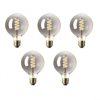 Led lamp E27 | Globe | Calex | 5 stuks (4W, 136lm, 1800K, Dimbaar)