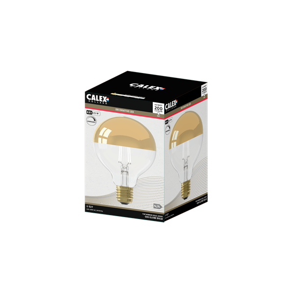 Calex Led lamp E27 | Globe kopspiegel | Calex (4W, 200 lm, 1800K, Dimbaar) 2001001500 K170202926 - 3