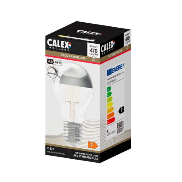 Calex Led lamp E27 | Peer | Calex (4.5W, 470lm, 2700K, Dimbaar, Kopspiegel) 1101006600 K170203796 - 3