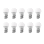 Ledlamp E27 | Kogel | Calex | 10 stuks (3W, 215lm, 2200K)