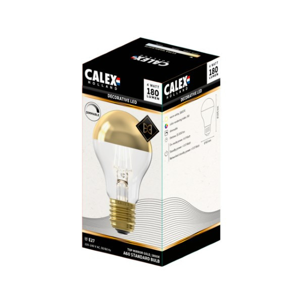 Calex Ledlamp E27 | Peer | Calex | 5 stuks (4W, 180lm, 1800K, Dimbaar, Kopspiegel)  V170203817 - 4
