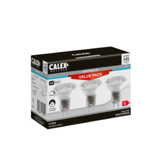 Calex Ledlamp GU10 | Calex | 3 stuks (4.9W, 345lm, 2700K, Dimbaar) 1301007601 K170202956 - 2