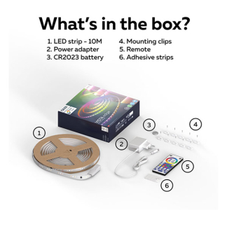 Calex Ledstrip | Calex | Vista | 10 meter (Afstandsbediening, 24W, RGBW, 2700-6500K, 80lm) 4101000500 K170203955 - 5