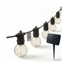 Calex Lichtsnoer | Calex | 10 meter (Zonnepaneel, 20 ledlampjes, Afstandsbediening, IP44, Buiten, Zwart) 7501001500 K150301084 - 1