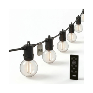 Calex Lichtsnoer | Calex | 45 meter (IP54, 2700K, 0.3W, 12V, 75 lampjes, Buiten, Zwart) 4301003103 K150301081