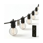 Calex Lichtsnoer | Calex | 45 meter (IP54, 2700K, 0.3W, 12V, 75 lampjes, Buiten, Zwart) 4301003103 K150301081 - 1