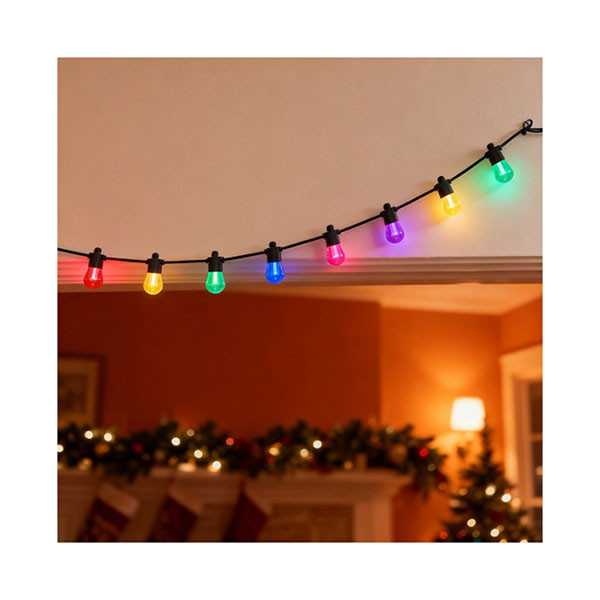 Calex Lichtsnoer | Calex | Vista | 15 meter (10 leds, IP44, Koppelbaar, Timer, Incl. afstandsbediening, Gekleurd) 4301002901 K150301085 - 4