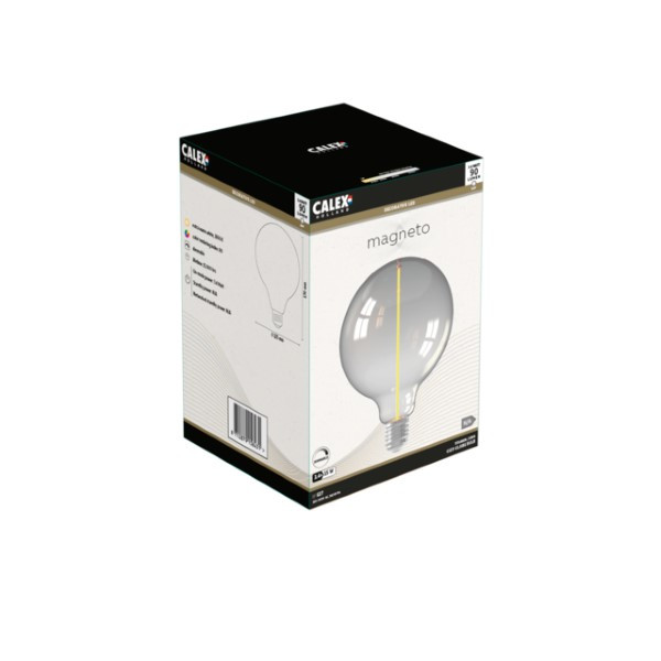 Calex Magneto | Globe | E27 (3.4W, 90lm, 1800K, Dimbaar, Titanium) 2001002000 K150204390 - 2