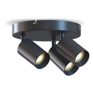 Calex Opbouwspot | Calex (3x GU10, Aluminium, Zwart) 3501001600 K170203963 - 1