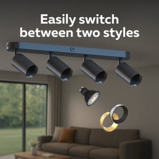 Calex Opbouwspot | Calex (4x GU10, Aluminium, Zwart) 3501001800 K170203965 - 3