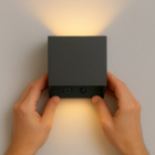 Calex Oplaadbare wandlamp | Calex | Falerna | 2 stuks (Led, 70lm, 2700K, Dimbaar, Afstandsbediening, Sensor, Zwart) 4301004300 K170203952 - 2