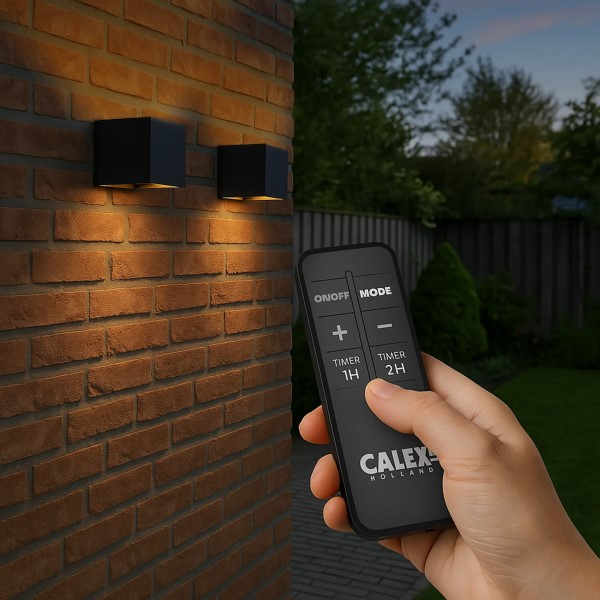 Calex Oplaadbare wandlamp | Calex | Falerna | 2 stuks (Led, 70lm, 2700K, Dimbaar, Afstandsbediening, Sensor, Zwart) 4301004300 K170203952 - 3