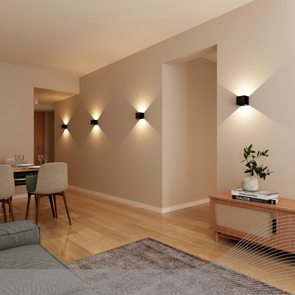 Calex Oplaadbare wandlamp | Calex | Volterra (Led, Up/Down, Zwart) 4301002400 K170203421 - 2