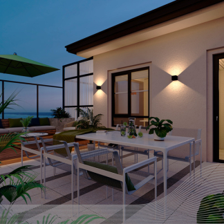 Calex Oplaadbare wandlamp | Calex | Volterra (Led, Up/Down, Zwart) 4301002400 K170203421 - 3