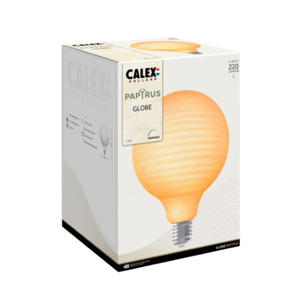 Calex Papyrus | Globe | E27 (4W, 220lm, 1800K, Dimbaar) 2001002200 K150303647 - 2