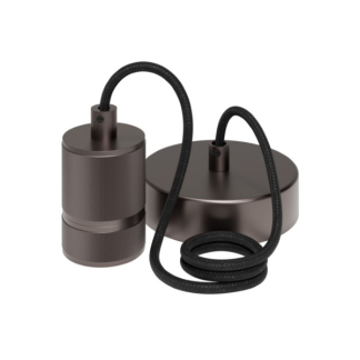Calex Pendel | Calex | 1.5 meter  (E27, Rond, Aluminium, Gun metal) 965240 K170203159 - 1