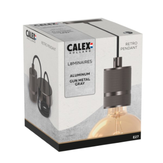 Calex Pendel | Calex | 1.5 meter  (E27, Rond, Aluminium, Gun metal) 965240 K170203159 - 3
