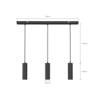 Calex Pendel | Calex (3x GU10, Aluminium, Verstelbaar, Zwart) 3401000700 K170203959 - 3