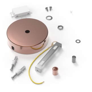 Calex Plafondkap | Calex (Ø10cm , Rond, 1 lamp, Glanzend koper) 940022 K170202783 - 3