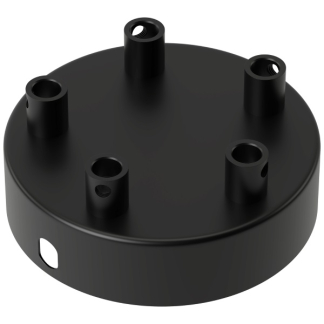 Calex Plafondkap | Calex (Ø10cm , Rond, 5 lampen, Mat zwart) 940070 K170202784