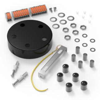 Calex Plafondkap | Calex (Ø10cm , Rond, 5 lampen, Mat zwart) 940070 K170202784 - 3