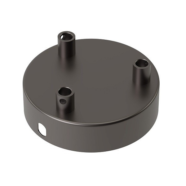 Calex Plafondkap | Calex (Rond, 3 lampen, Mat parel zwart) 940044 K170202602 - 1