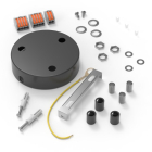 Calex Plafondkap | Calex (Rond, 3 lampen, Mat parel zwart) 940044 K170202602 - 2