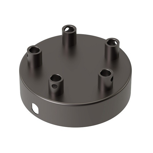 Calex Plafondkap | Calex (Rond, 5 lampen, Mat parel zwart) 940074 K170202603 - 1