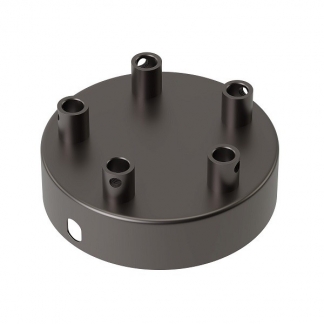 Calex Plafondkap | Calex (Rond, 5 lampen, Mat parel zwart) 940074 K170202603 - 1