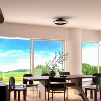 Calex Plafondventilator met lamp | Calex Smart Home | Halo (6 standen, Zomer- en wintermodus, 21.5W, 45dB, 3000 – 6500K, 650lm, Dimbaar,  Ø50 cm) 5701000400 K170203893 - 3