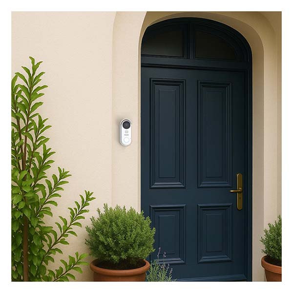 Calex Slimme deurbel | Calex Smart Home (Bedraad, Abonnement vrij, Draadloze gong, Nachtzicht, 2K) 5501001500 K170203900 - 4