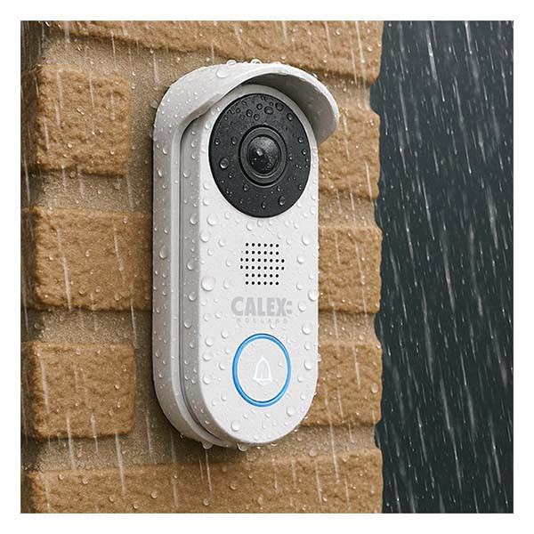Calex Slimme deurbel | Calex Smart Home (Bedraad, Abonnement vrij, Draadloze gong, Nachtzicht, 2K) 5501001500 K170203900 - 6
