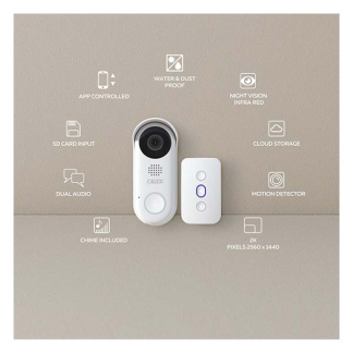 Calex Slimme deurbel | Calex Smart Home (Bedraad, Draadloze gong, Nachtzicht, 2K) 5501001500 K170203900 - 9