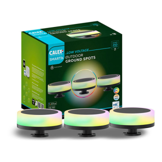 Calex Slimme grondspot | Calex Smart Home | 3 stuks (Led, Dimbaar, RGBW, 330 lm) 5401001400 K150101117 - 5