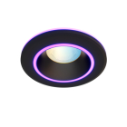 Calex Slimme inbouwspot | Calex Smart Home | Halo (Led, 6.5W, RGBW, 2700 – 6500K, 340lm, IP44, Dimbaar, Ø9.4 cm, Zwart) 5301001000 K170203621 - 1