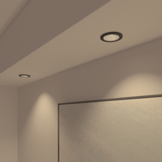 Calex Slimme inbouwspot | Calex Smart Home | Halo (Led, 6.5W, RGBW, 2700 – 6500K, 340lm, IP44, Dimbaar, Ø9.4 cm, Zwart) 5301001000 K170203621 - 3