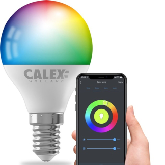 Calex Slimme lamp E14 | Kogel | Calex Smart Home (Led, 7W, 470 lm, 2200K – 4000K, RGB, Dimbaar) 5001003100 K170202927 - 2