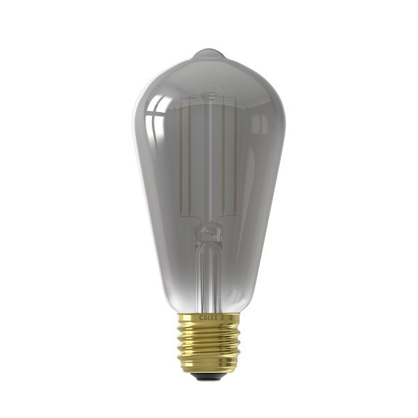 slimme lamp e27 calex smart home edison led 7w 400lm 1800 2700k dimbaar titanium calex kabelshop nl