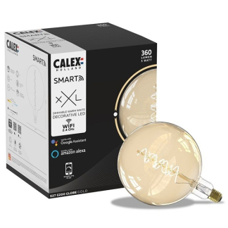 Calex Slimme lamp E27 | Calex Smart Home | Globe (LED, 5W, 220lm, 1800K, Dimbaar, Goud) 5101000700 K170203127 - 