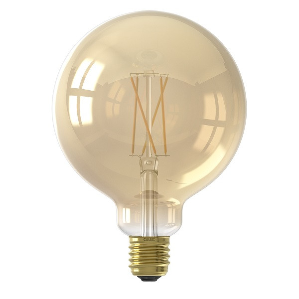 slimme lamp e27 calex smart home globe led 7w 806lm 1800 2700k dimbaar goud calex kabelshop nl