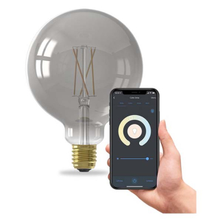Calex Slimme lamp E27 | Calex Smart Home | Globe (Led, 7W, 400lm, 1800K, Dimbaar, Titanium) 429109 5101001700 K170202477 - 2
